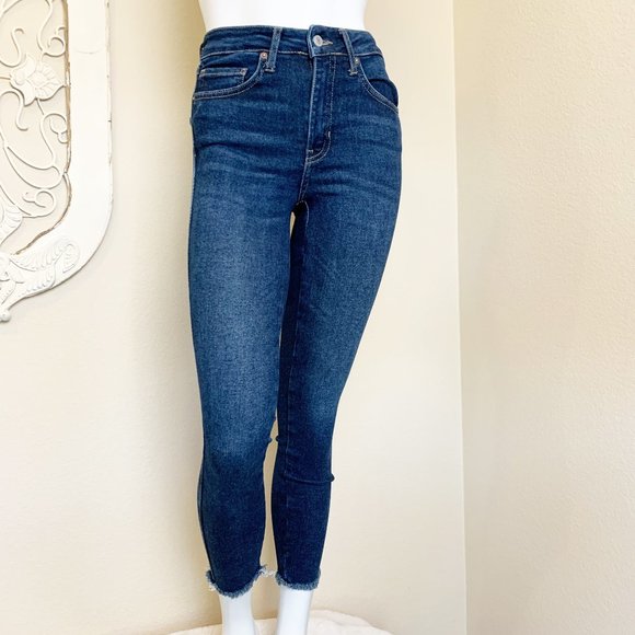We The Free Denim - Free People | We the Free Dark Wash Raw Hem Skinny Ankle Jeans | Size: 26